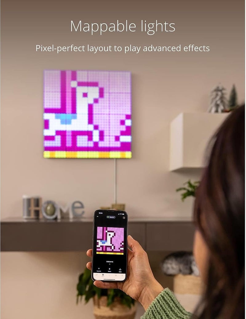 Twinkly Squares Master Panel, RGB LED Panel, Including 1 Main Panel and USB-C Power Supply, Compatible with HomeKit, Alexa and Google Home, Gaming Lights and Streaming, 16M+ Colors - Image 4